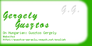 gergely gusztos business card
